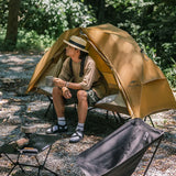 Naturehike Canyon Lightweight Camping Tent Quick Open 20D Silicone Nylon 1.5kg 1 person Outdoor Off Ground Tent Backpacking (Does NOT include a camp bed).