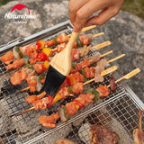 Naturehike Portable Outdoor Barbecue Accessories Camping Picnic Stainless Steel Wooden Handle Oil Brush Carbon Clip Barbecue Set
