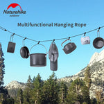 Naturehike 4.3m Hanging Rope Multi-purpose Camping Accessories Clothesline Adjustable Anti-slip With A Hook Hanging Rope
