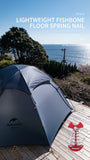 Naturehike Camping Tent Floor Spring Nail Aluminium Alloy Ultralight Fishbone Nail Portable Outdoor Tent Ground Nail Accessories