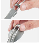Naturehike Titanium Alloy Camping Spoon Fork Knife Chopsticks Dinnerware Set Outdoor Tableware Folding Handle Lightweight Opener