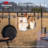 Naturehike Camping Trolley Hanging Bag Multiple Pockets Portable Tableware Canvas Cloth Storage Bag Picnic Utensils Accessories