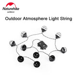 Camping Light Naturehike Outdoor Atmosphere String 10 Lamp Portable Waterproof Retro Night Battery Light Travel Equipment