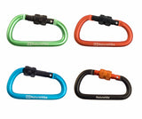 NatureHike 4PCS Carabiner Aluminum Screw Locking Spring Clip Hook Outdoor D Shaped Keychain Buckle for Camping Hiking Fishing