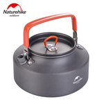Naturehike Outdoor Camping Cookware 1.1L 1.6L Portable Water Kettle Camping Picnic Tableware Equipment Hard Alumina Kettle