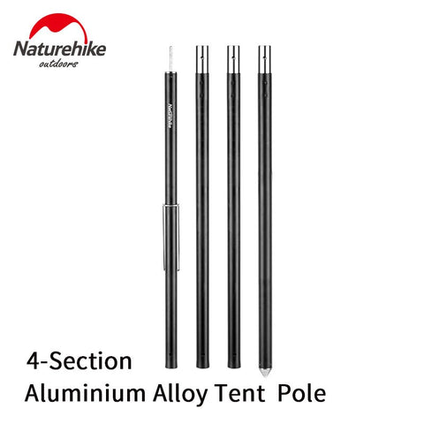 Naturehike 2.4m Aluminum Alloy Sun Shelter Rod 2.8cm Thickening Tent Pole Tent Hall Bracket Foyer Pole Support Tent Accessories