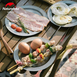 Naturehike Outdoor Picnic Plate Ultralight 200g/250g Stainless Steel Retro Dish Camping Travel BBQ Tableware Two Sizes