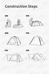 Naturehike Upgrade 4 Persons Automatic Tent 4seasons Large Hall Breathable 210T Portable Camping Tent Quick Build UPF50+