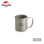 Naturehike Ultralight Titanium Cup Bowl Outdoor Camping Picnic Water Cup Mug with Foldable Handle