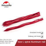 Naturehike Factory Sell Outdoor tent pegs Outdoor tent floor nails ultra-light aluminum alloy canopy fixed floor tent nails