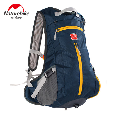 Naturehike Waterproof Cycling Hiking Backpacks Ultralight Travel Bag With Cycling Helmet Cap Pocket 5Colors Nylon Fabric 15L